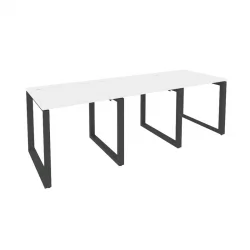 Рабочая станция на О-образном м/к ОНИКС О.МО-РС-3.0.8 Белый Бриллиант/Антрацит / ONIX O.MO-RS-3.0.8