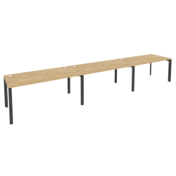 Рабочая станция на П-образном м/к ОНИКС О.МП-РС-3.4.8 Тиквуд Светлый/Антрацит / ONIX O.MP-RS-3.4.8