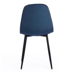 Стул BREEZE (mod. 4724) вельвет/металл, 44 х 53 х 87 см, Blue (синий) HLR63 / черный