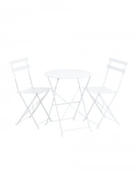 Комплект стола и двух стульев Бистро Белый