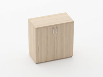 Шкаф низкий закрытый Глассй 6.08.131 Дуб молочный / Glassy