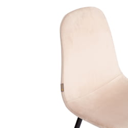 Металлический стул BREEZE (mod. JSC-58) Велюр/металл , 44 х 53 х 86 см, creamy (кремовый) HLR 5 / черный