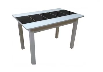 Стол обеденный Стекло прямоугольный Техно Мажор Стекло Техно белое ЛДСП белый