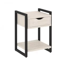 Тумба на регулируемых опорах с ящиком и полкой LOFT VR.L-T1.O Металл черный Денвер светлый