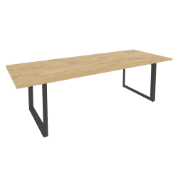 Стол переговорный на О-образном м/к ОНИКС О.МО-ПРГ-25 Тиквуд Светлый/Антрацит / ONIX O.MO-PRG-25