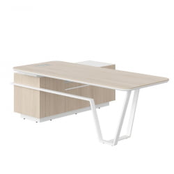 Стол руководителя правый Line СФ-571201.1 Дуб светлый Белый