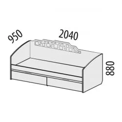 Детская кровать для мальчика Мегаполис 55.11 Сосна Астрид