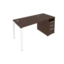 Рабочая станция с опорной тумбой Метал Сйстем Б.РС-СТП -1.2 Венге/Белый / Metal System