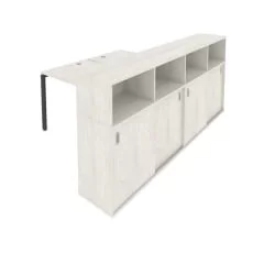 Рабочая станция с опорным шкафом-купе Метал Сйстем Б.РС-СШК-4.2 Наварра/Антрацит / Metal System