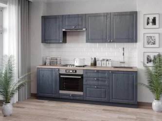 Тумба кухонная 600 для встраиваемой техники Мокка ЛД 274.250.000.142 Черная Дуб фактурный антрацит