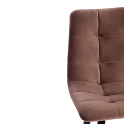 Барный стул CHILLY (mod. 7095пб ) ткань/металл, 53x44x94 см, высота до сиденья 66 см, коричневый barkhat 12/черный