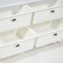 Вешалка с обувницей NY-3297 металл, 76-130*43*109-165см, хром/белый