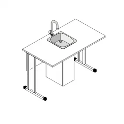 Стол ученический для кабинета физики и химии АЛц.СКНХ