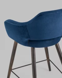 Стул полубарный Саймон ПЛ велюр Темно-синий