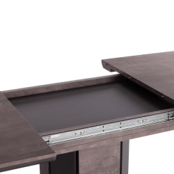 Большой обеденный стол СКАТ ЛДСП/МДФ, 120-160х80х75 см, Оникс/Графит / SKAT