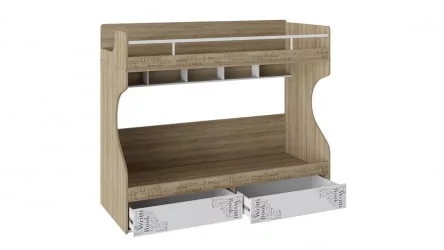 Кровать-чердак Оксфорд ТД-139.11.01 Ривьера Белый с рисунком