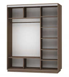 Шкаф-купе трехдверный Экспресс Трио Элемент 1800х2400х Ясень шимо тёмный / 1800х2400h