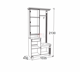 Прихожая Белый/Анкор светлый