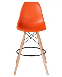 Стул барный ДОБРИН ДСВ БАР (ножки светлый бук, цвет сиденья оранжевый (О-02)) 2 шт / DOBRIN DSW BAR (O-02))