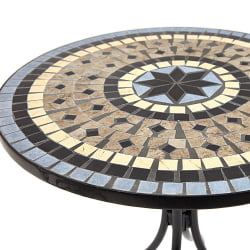 Обеденный стол Secret de Maison ROMEO (mod. PL08-1070-1-GBRN) металл, 60х72см, черный/плитка ASTRA