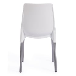 Стул GENIUS (mod 75) металл/пластик, 46x56x84cм, белый/ножки хром