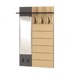 Вешало настенное Ольга-Лофт 6 Дуб Крафт золотой Темно-серый