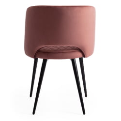 Кресло WIND (mod. 717) ткань/металл, 55х55х80 см, высота до сиденья 48 см, коралловый barkhat 15 /черный