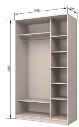 Шкаф-купе эконом Хит-23-17-77 Париж Ясень шимо светлый