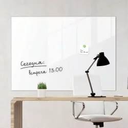 Доска магнитно-маркерная стеклянная BRAUBERG 60х90 см Белая