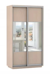Шкаф-купе двухдверный Экспресс Дуо Комби 1200х2400х Дуб молочный / 1200х2400h