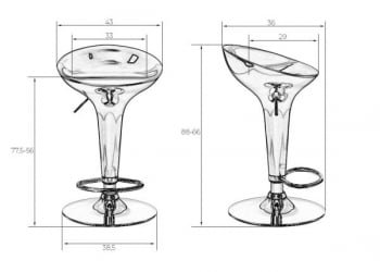 Стул барный ДОБРИН БОМБА (зеленый металлик) 2 шт / DOBRIN BOMBA