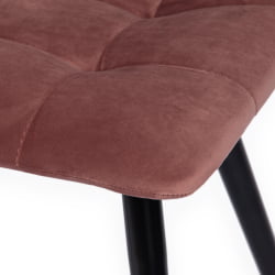 Стул CHILLY (mod. 7095-1) ткань/металл, 45x53х88 см, высота до сиденья 50 см, коралловый barkhat 15 /черный