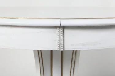 Круглый стол из дерева Орион-5 (d1000) тон 1 с золотой патиной