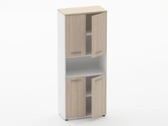 Шкаф 4 широкий закрытый с нишей Deka 10.19.121 Туя/Белый