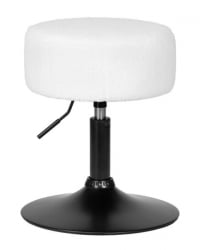 Пуф ДОБРИН ДЭННИ БЛАCК (белый букле (13)) / DOBRIN DANNY BLACK