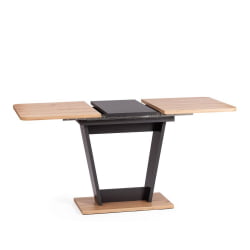 Стол обеденный FOX раздвижной ЛДСП, 68.6x110-145x75 см, Дуб артисан/Графит