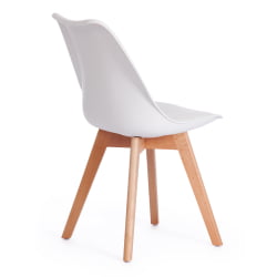 Стул TULIP (mod. 73) / 1 шт. в упаковке дерево/пластик/ПУ, 48.5*52.5*83cм, белый