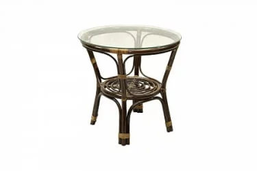 Стол Багама круглый без плетеной столешницы Bahama венге матовый