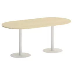 Стол овальный ХОМЕ ОФФИCЕ ВР.СП-5-180.1 Клен/Белый металл / HOME OFFICE VR.SP-5-180.1