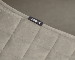 Стул обеденный ДОБРИН СТЕЛЛА (ЭМАЛЬ ЧЕРНЫЙ МУАР велюр Катаниа Кокоа) / DOBRIN STELLA Catania Cocoa)