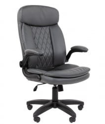 Кресло офисное CХАИРМАН 533 экокожа Серый / CHAIRMAN