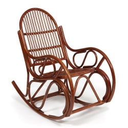 Кресло-качалка ВИЕННА (разборная) / без подушки / ротанг топ куалитй, 58кс133кс102 см, Пекан (орех) / VIENNA top quality, 58x133x102 Pecan