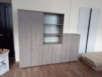 Шкаф высокий закрытый Твин 16.16.101 Дуб Верцаска / Twin