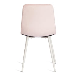 Мягкий стул CHILLY (mod. 7094-1) вельвет/металл, 44,5х52,5х86 см, pink (розовый) HLR39 / белый