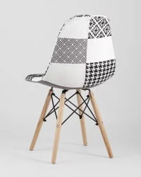Стул Еамес ДСВ Пэчворк Черно-белый / Eames DSW