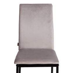 Мягкий стул CAPRI (mod. BC565-DC) металл, флок, 43 х 53 х 92 см, Light grey (светло-серый) HLR14 / черный