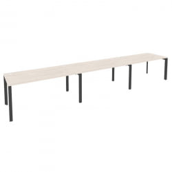 Рабочая станция на П-образном м/к ОНИКС О.МП-РС-3.4.8 Денвер Светлый/Антрацит / ONIX O.MP-RS-3.4.8