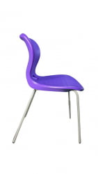 Стул универсального назначения АУРА (рост 6) Фиолетовый/Каркас полимерный хром / AURA