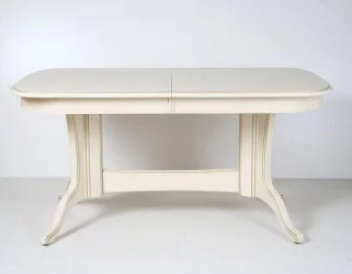 Стол обеденный раскладной Лира-3 (1,2м) тон 2М с золотой патиной