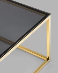 Журнальный стол ТАУН 120x60 Золото (стекло smoke)